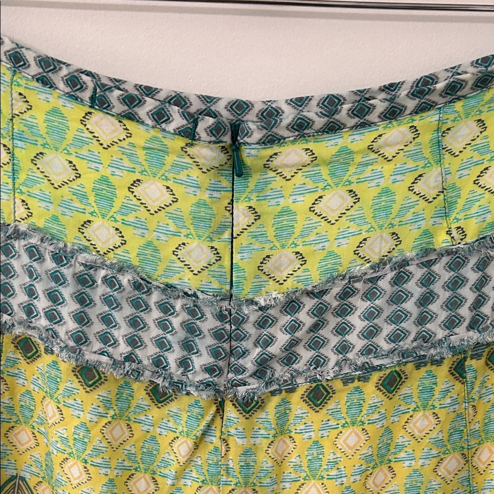 Prana Skirt Women’s 12 Blue/Green Dragonfly Isadora Patchwork Lightweight - Picture 5 of 12
